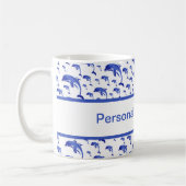 Blau, Delphin, Fisch, Natur, Wasser, Design, Kaffeetasse (Links)
