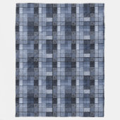 Blau, Denim, Tartan, kariert. Fleecedecke (Vorderseite)