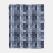 Blau, Denim, Tartan, kariert. Fleecedecke (Vorderseite)