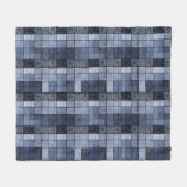 Blau, Denim, Tartan, kariert. Fleecedecke (Vorderseite (Horizontal))