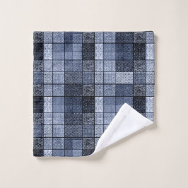 Blau, Denim, Tartan, kariert. Waschlappen