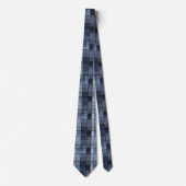 Blau, Denim, Tartan, Karo . Krawatte (Vorderseite)