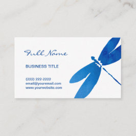 Blau der Aquarell-Libellen-Visitenkarte-| Visitenkarte