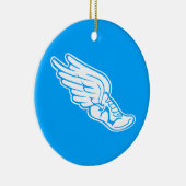 Blau der Bahn-Logo-Verzierungs-w/name Keramikornament (Rechts)