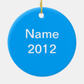 Blau der Bahn-Logo-Verzierungs-w/name Keramikornament (Hinten)