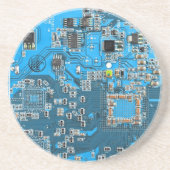 Blau der Computergehäuse Getränkeuntersetzer (Vorne)