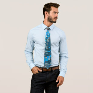 Blau der Computergehäuse Krawatte