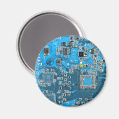 Blau der Computergehäuse Magnet (Vorderseite/Rückseite)