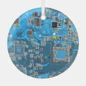 Blau der Computergehäuse Ornament Aus Glas (Vorderseite)