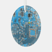 Blau der Computergehäuse Ornament Aus Glas (Vorderseite links)