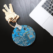 Blau der Computergehäuse Schlüsselanhänger