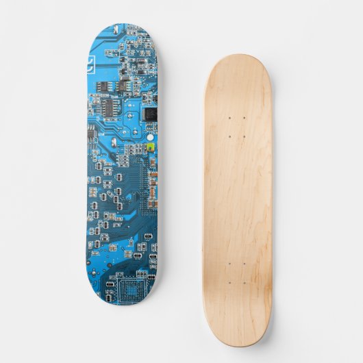 Blau der Computergehäuse Skateboard (Vorderseite)