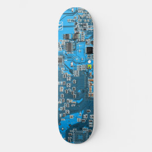 Blau der Computergehäuse Skateboard