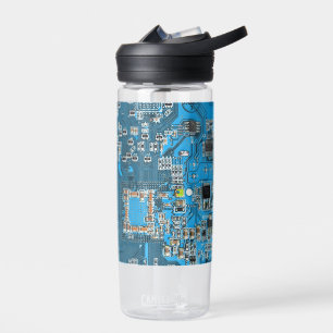 Blau der Computergehäuse Trinkflasche