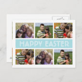 Blau der feiertagspostkarte (Vorne/Hinten)