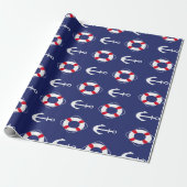 Blau der Navy Geschenkpapier (Ungerollt)