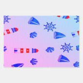 Blau der Navy Geschenkpapier Set (Vorderseite 2)