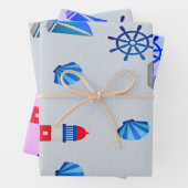 Blau der Navy Geschenkpapier Set (Beispiel)