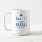 Blau der Tassel war den problematischen Abschluss Kaffeetasse (Links)
