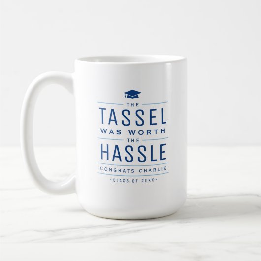 Blau der Tassel war den problematischen Abschluss  Kaffeetasse (Links)