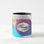 Blau der TT-Diamant Bliss-personalisiertes blondes Tasse (Zentrum)