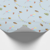 Blau der Wasserfarbe Geschenkpapier (Ecke)