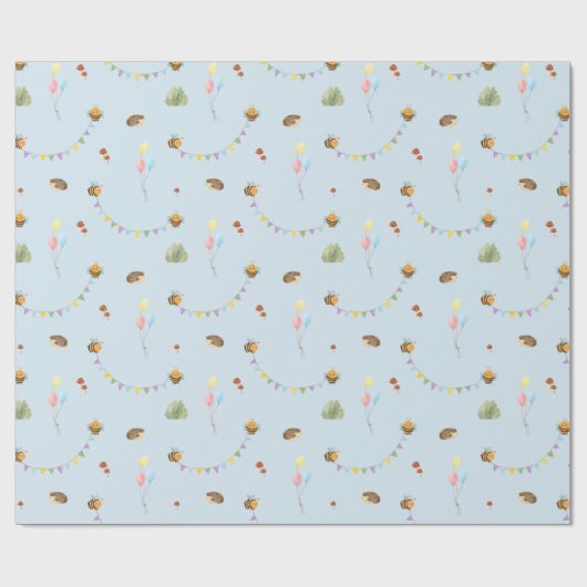 Blau der Wasserfarbe Geschenkpapier (Flach)