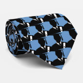 Blau des Abschluss-Krawatten-Kappen-Kleid2 Krawatte (Gerollt)