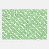 Blau des Add-YourName | Green Curry Name Geschenkpapier Set (Vorderseite 3)