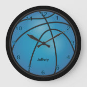 Blau | des Basketball-| personifiziert Große Wanduhr (Vorderseite)