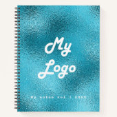 Blau des benutzerdefinierten Logo-Image für das Lo Notizblock (Vorderseite)