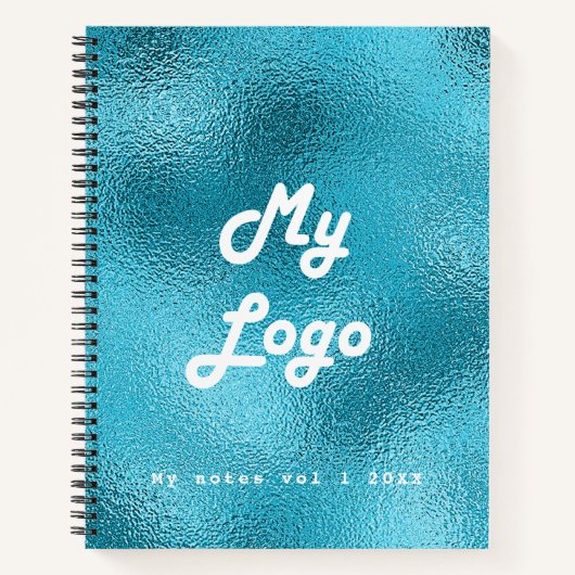 Blau des benutzerdefinierten Logo-Image für das Lo Notizblock (Vorderseite)