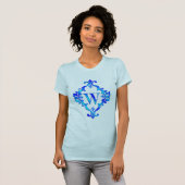 Blau des Buchstabe-W T-Shirt (Vorne ganz)