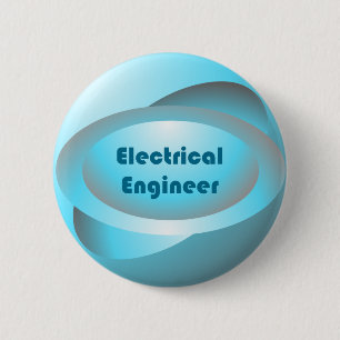 Blau des Elektroingenieurs Button