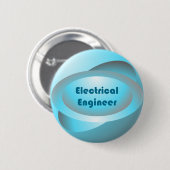 Blau des Elektroingenieurs Button (Vorne & Hinten)