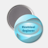 Blau des Elektroingenieurs Magnet (Vorderseite/Rückseite)