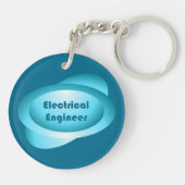 Blau des Elektroingenieurs Schlüsselanhänger (Rückseite)