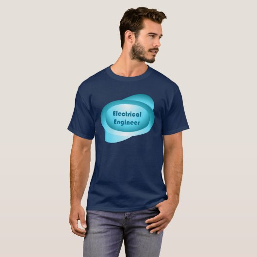 Blau des Elektroingenieurs T-Shirt (Vorne ganz)