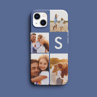 Blau des ersten Monogramms für das moderne Foto