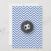 Blau des Fußball-Einladungs-Party-2. Einladung (Rückseite)