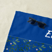 Blau des grünen Blattbildes Strandtuch (Beispiel)