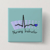 Blau des Krankenpflege-Lehrer-QRS Button (Vorderseite)