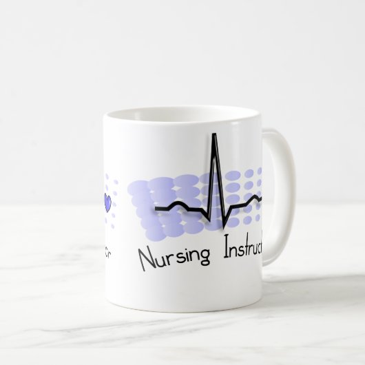 Blau des Krankenpflege-Lehrer-QRS Kaffeetasse (VorderseiteRechts)