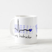 Blau des Krankenpflege-Lehrer-QRS Kaffeetasse (Vorderseite Links)