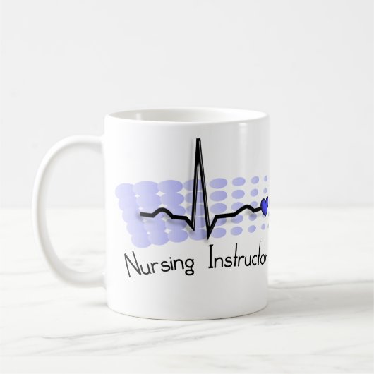 Blau des Krankenpflege-Lehrer-QRS Kaffeetasse (Links)