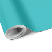Blau des Meeres aquamarin Geschenkpapier (Rolleneckpunkt)