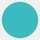 Blau des Meeres aquamarin Runder Aufkleber (Vorderseite)