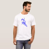 Blau des Snowboardings logo11 T-Shirt (Vorne ganz)
