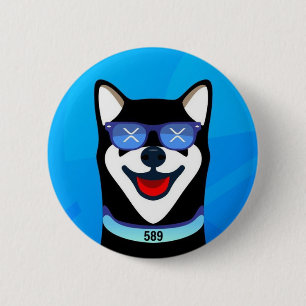 Blau des XRdoge-Logos Button