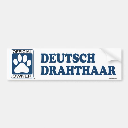 Blau Deutsch Drahthaar Autoaufkleber (Vorne)